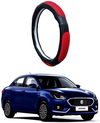 AUTO PEARL Steering Cover For Maruti New Dzire(Black Red, Leatherite)