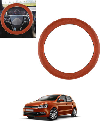 monolive Steering Cover For Volkswagen Polo(Tan, Leatherite)