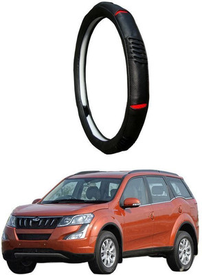 AUTO PEARL Steering Cover For Mahindra XUV 500(Diamond Black Red, Leatherite)