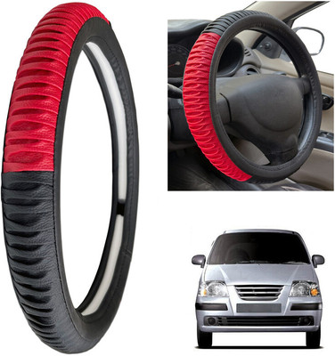 PEEPS STORE Steering Cover For Hyundai Santro Xing(Black, Leatherite)