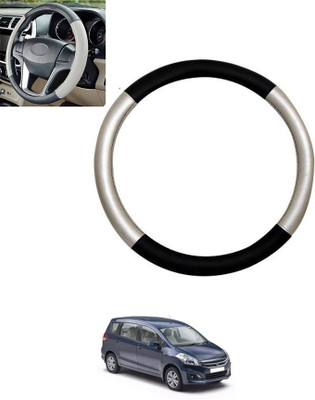 ABJD Steering Cover For Suzuki Universal For Car(Silver, Black, Leatherite)