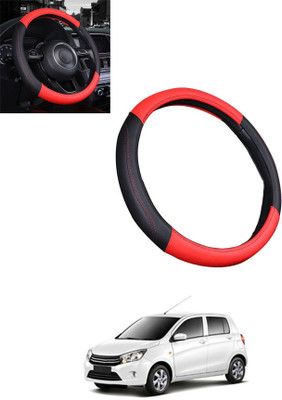 ABJD Steering Cover For Suzuki Celerio(Red, Black, Leatherite)