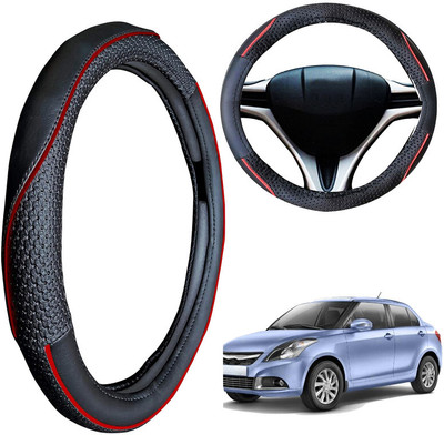 PEEPS STORE Steering Cover For Maruti Swift Dzire(Black, Leatherite)