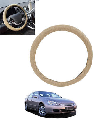 ABJD Steering Cover For Honda Accord(Beige, Leatherite)