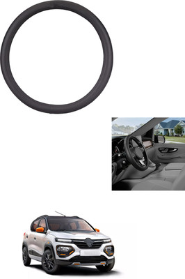 MATIES Steering Cover For Renault Universal For Car(Black, Leather)