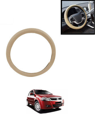 AYW Steering Cover For Mahindra Verito(Beige, Leatherite)