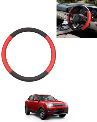 AYW Steering Cover For Mahindra Universal For Car(Red/Black, Leatherite)