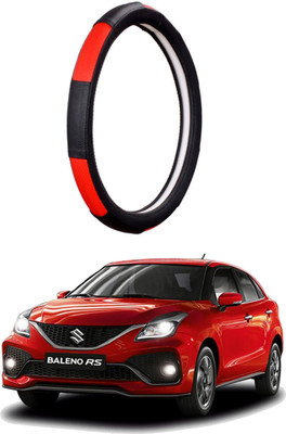 AUTO PEARL Steering Cover For Maruti Baleno(Black Red, Leatherite)