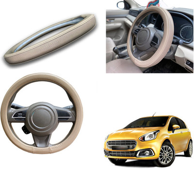 PEEPS STORE Steering Cover For Fiat Punto Evo(Black, Leatherite)