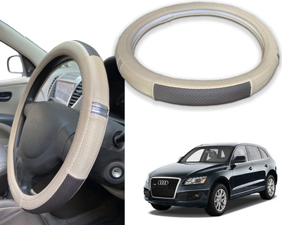PEEPS STORE Steering Cover For Audi Q5(Red, Black, Leatherite)