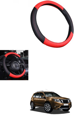 MATIES Steering Cover For Nissan Terrano(Red/Black, Leather)