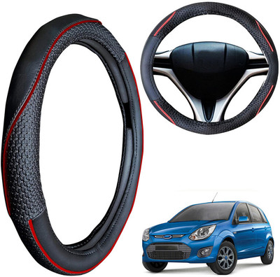 PEEPS STORE Steering Cover For Ford Figo(Black, Leatherite)