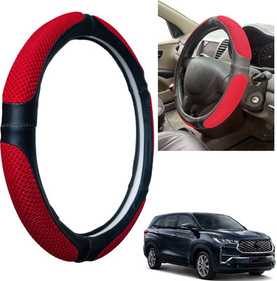 PEEPS STORE Steering Cover For Toyota Innova(Black, Leatherite)