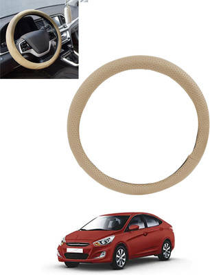 ABJD Steering Cover For Hyundai Verna(Beige, Leatherite)