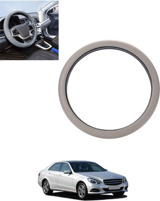 monolive Hand Stiched Steering Cover For Mercedes Benz E250(Silver, Leatherite)