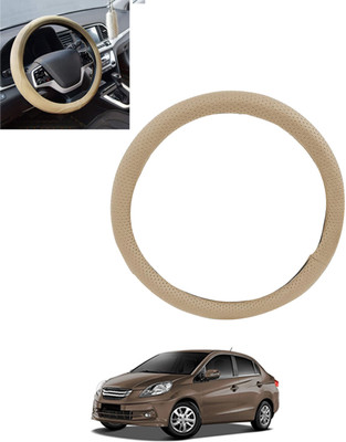 ABJD Steering Cover For Honda Amaze(Beige, Leatherite)