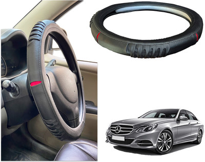 PEEPS STORE Steering Cover For Mercedes Benz E220(Black, Red, Leatherite)