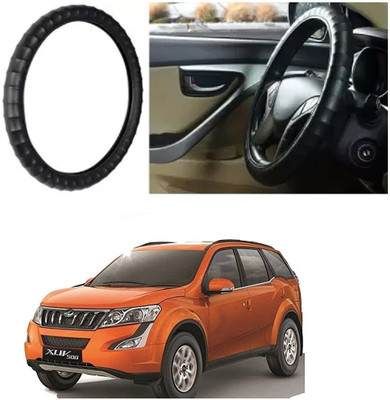 Shubh Auto Hand Stiched Steering Cover For Mahindra XUV 500(Black, Leatherite)