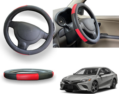 PEEPS STORE Steering Cover For Toyota Camry(Red, Leatherite)