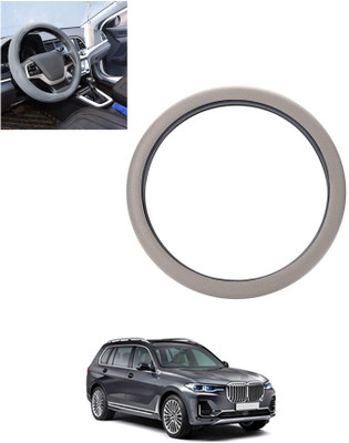 monolive Hand Stiched Steering Cover For Hyundai Xcent(Silver, Leatherite)