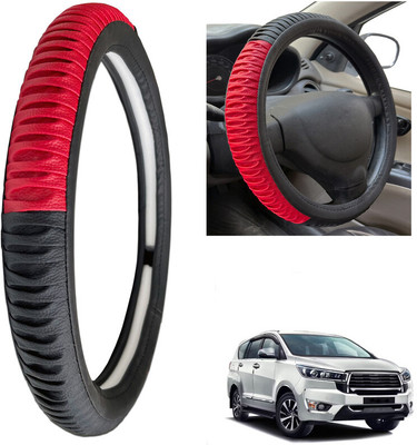 PEEPS STORE Steering Cover For Toyota Innova(Black, Leatherite)