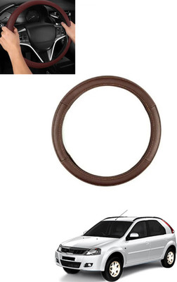 ABJD Steering Cover For Mahindra Verito Vibe(Brown, Leatherite)