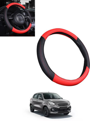 ABJD Steering Cover For Maruti Celerio(Red, Black, Leatherite)