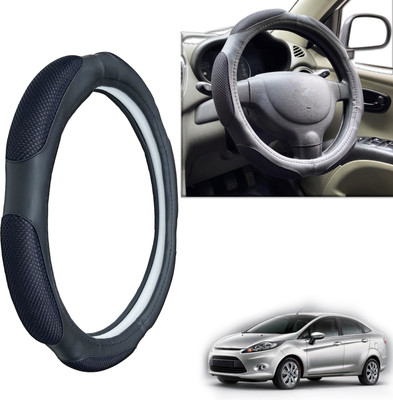 PEEPS STORE Steering Cover For Ford Fiesta Old(Black, Leatherite)