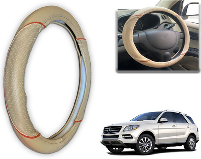 PEEPS STORE Steering Cover For Mercedes Benz ML350(Black, Red, Leatherite)