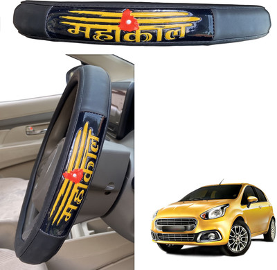 PEEPS STORE Steering Cover For Fiat Punto Evo(Black, Leatherite)