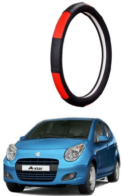 AUTO PEARL Steering Cover For Maruti A-Star(Gold Blaze Black and Red, Leatherite)