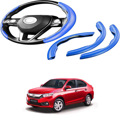 Pecunia Steering Cover For Fiat Avventura(Carbon Fiber Blue, Polyurethane)