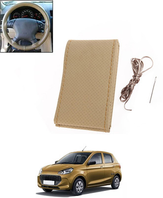 ABJD Hand Stiched Steering Cover For Suzuki Alto K10(Beige, Leatherite)
