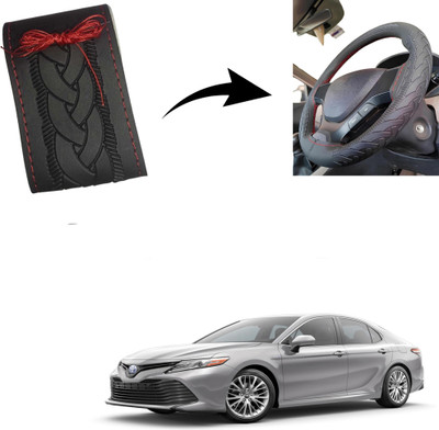 Autoinnovation Hand Stiched Steering Cover For Toyota Camry(Black, Leather)