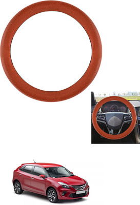 MATIES Steering Cover For Toyota Universal For Car(Tan, Leather)