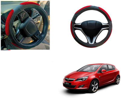 Automotive Prist Steering Cover For Opel Astra(Black & Red, Leatherite)