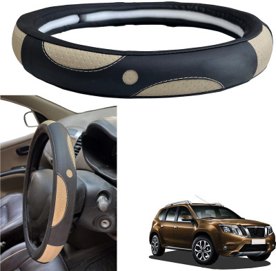 PEEPS STORE Steering Cover For Nissan Terrano(Black, Leatherite)
