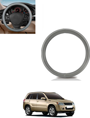 AYW Steering Cover For Maruti Grand Vitara(Grey, Leatherite)