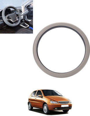 MSNP Steering Cover For Tata Indica(Silver, Leatherite)