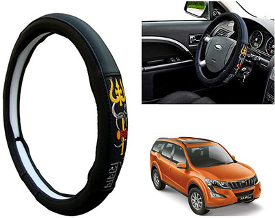 GS Grow n Shine Hand Stiched Steering Cover For Mahindra XUV 500(Black, Leatherite)