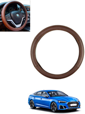 monolive Steering Cover For Audi S8(Brown, Leatherite)