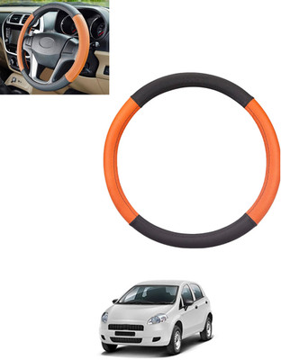 monolive Steering Cover For Fiat Punto(Tan, Black, Leatherite)
