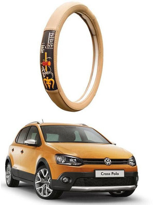 AUTO PEARL Steering Cover For Volkswagen Polo Cross(Beige, Leatherite)