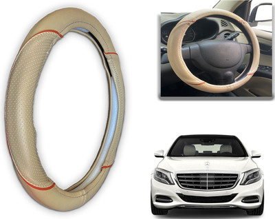 PEEPS STORE Steering Cover For Mercedes Benz S-Class(Black, Red, Leatherite)