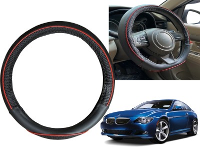 PEEPS STORE Steering Cover For BMW 6 Series(Black, Red, Leatherite)