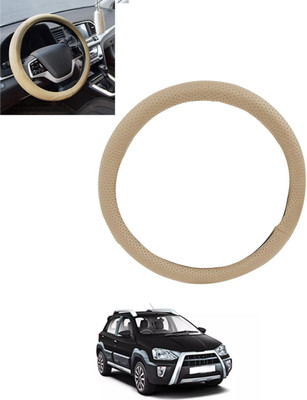 monolive Hand Stiched Steering Cover For Toyota Etios Cross(Beige, Leatherite)