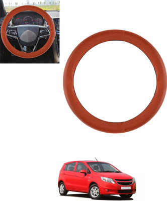 monolive Steering Cover For Chevrolet Sail UVA(Tan, Leatherite)