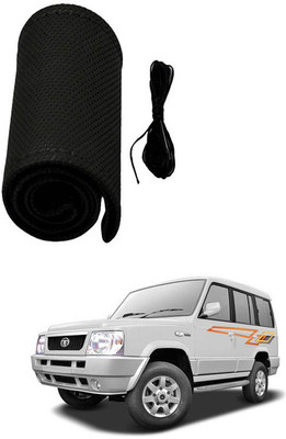 RKPSP Hand Stiched Steering Cover For Universal For Car Sumo(Black, Leatherite)