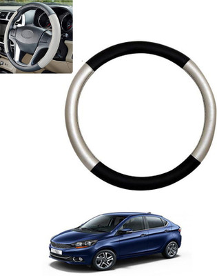 ABJD Steering Cover For Tata Universal For Car(Silver, Black, Leatherite)