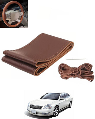 monolive Hand Stiched Steering Cover For Hyundai Terracan(Brown, Leatherite)